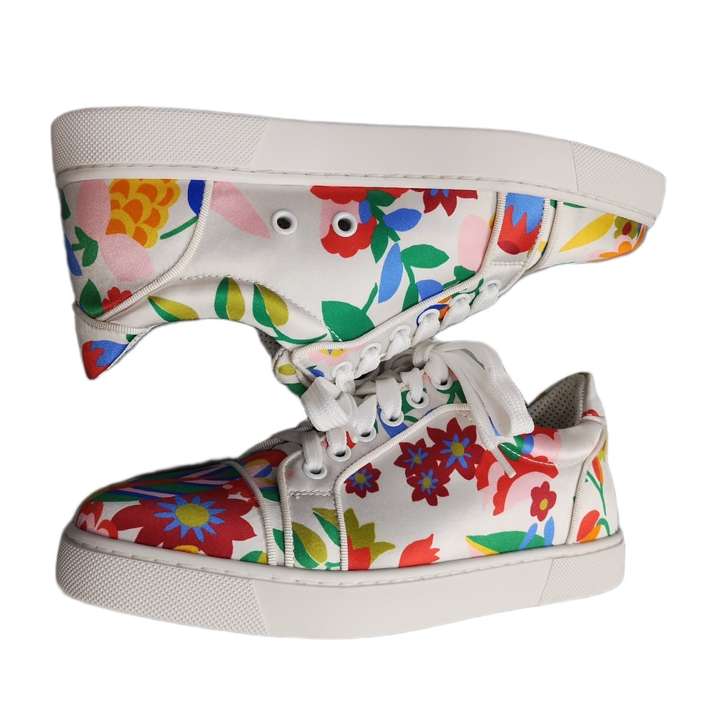 Christian Louboutin Vieira Orlato Sneakers Womens Size 36 Multi Floral Lace Up